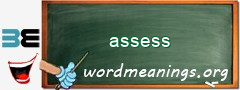 WordMeaning blackboard for assess